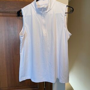 LuLuB white sleeveless golf top